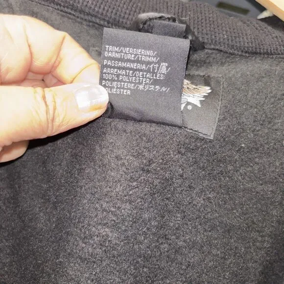 Harley Davidson Jacket Men Coat 2XL Gray Removable Vest Hoodie Embroidered Zip